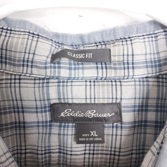 Eddie Bauer Shirt Mens Size XL Classic Fit Button Front Front Pocket Gray - Picture 5 of 9